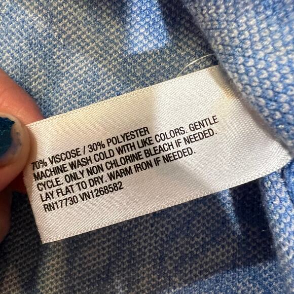 Diane Von Furstenberg for Target Knit Wrap Dress Blue and White size S - Picture 4 of 10